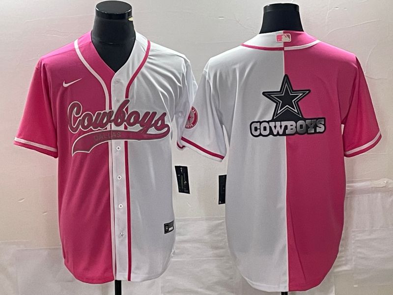 Men Dallas Cowboys Blank pink white Co Branding Game NFL Jersey style1
